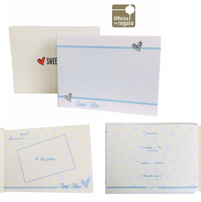 Album foto azzurro con cuore strass Sweet Years