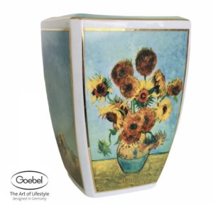 Vaso in porcellana decoro i Girasoli di Van Gogh Goebel Porzelan