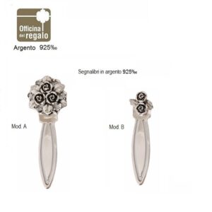 Segnalibri con fiori in argento massiccio 925‰