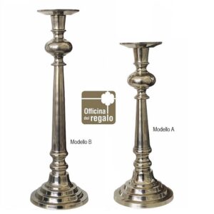 Candelieri 1 fiamma in metallo in due misure NATALE