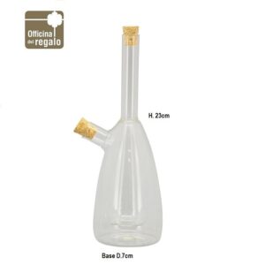 Oliera Doppia ampolla per olio Aceto in vetro