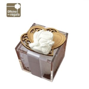 Scatolina confezionata con Tag legno e gesso Bomboniera Comunione