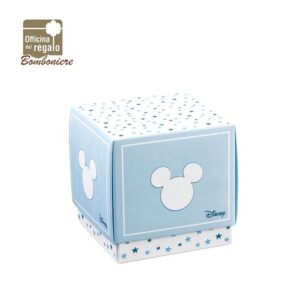 Scatola portaconfetti grande azzurra Mickey Mouse Bomboniere