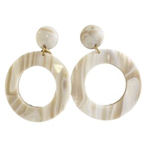 Orecchini cerchio con toppa in resina Paviè Bijoux