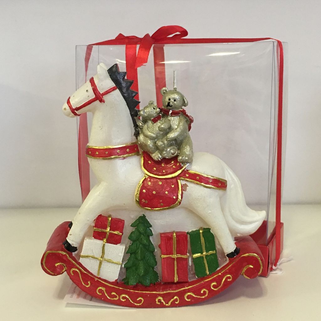 Candela cavallo a dondolo con orsetti BRANDANI NATALE