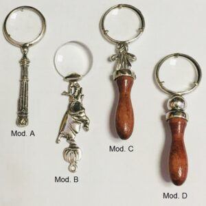 Mini lenti in argento massiccio 925 e con manico legno