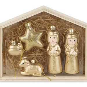 Presepe natività in vetro soffiato da appendere
