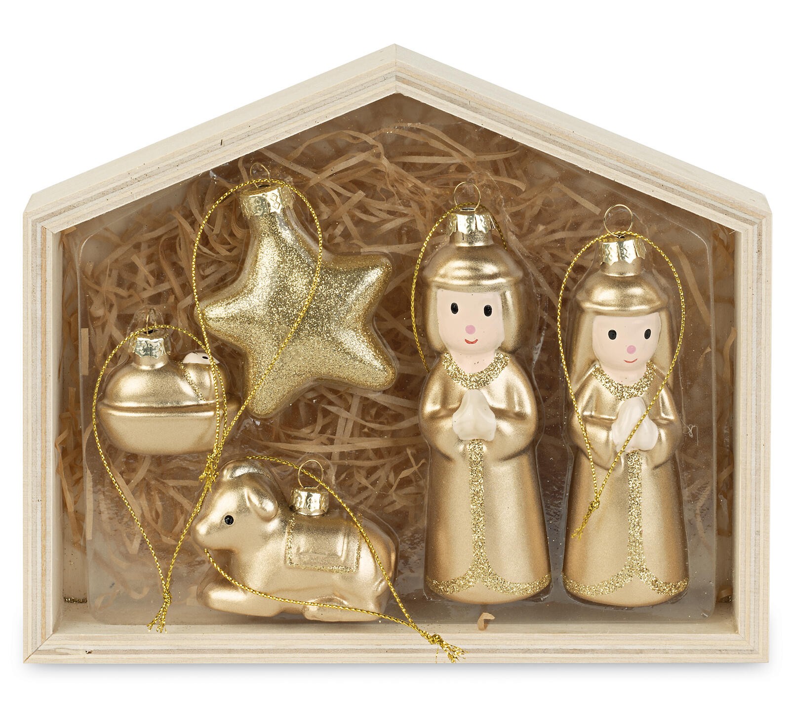 Presepe natività in vetro soffiato da appendere