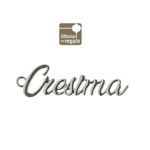 Ciondolo scritta Cresima in metallo lucido