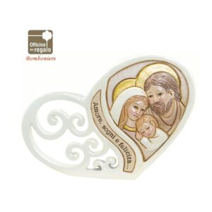 Icona cuore Sacra Famiglia Bomboniere Battesimo Comunione