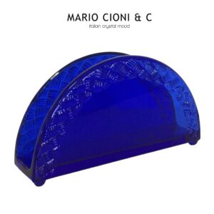 Portatovaglioli Cristallo Blu Mario Cioni Cristalleria