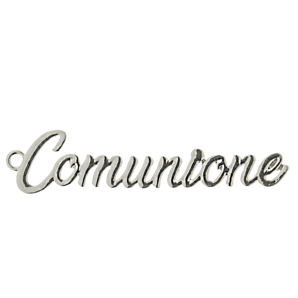 Ciondolo in metallo scritta Comunione