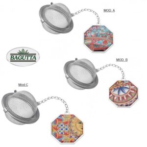 Infusore con ciondolo in ceramica e metallo La Terra del Sole Sicilia