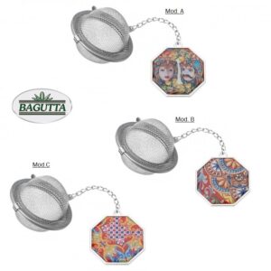 Infusore con ciondolo in ceramica e metallo La Terra del Sole Sicilia