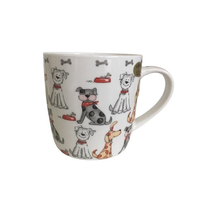 Tazza Mug  in porcellana Decoro Amici Cani Serie Love Friends Dogs