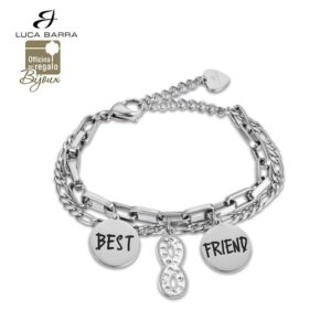 Bracciale donna doppio con charms infinito e Best Friends LUCA BARRA