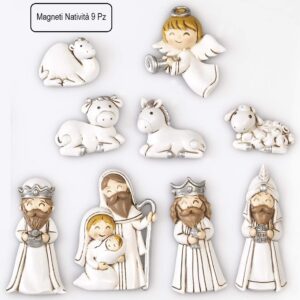 Magneti Presepe Natività 9 pezzi Calamite Natale