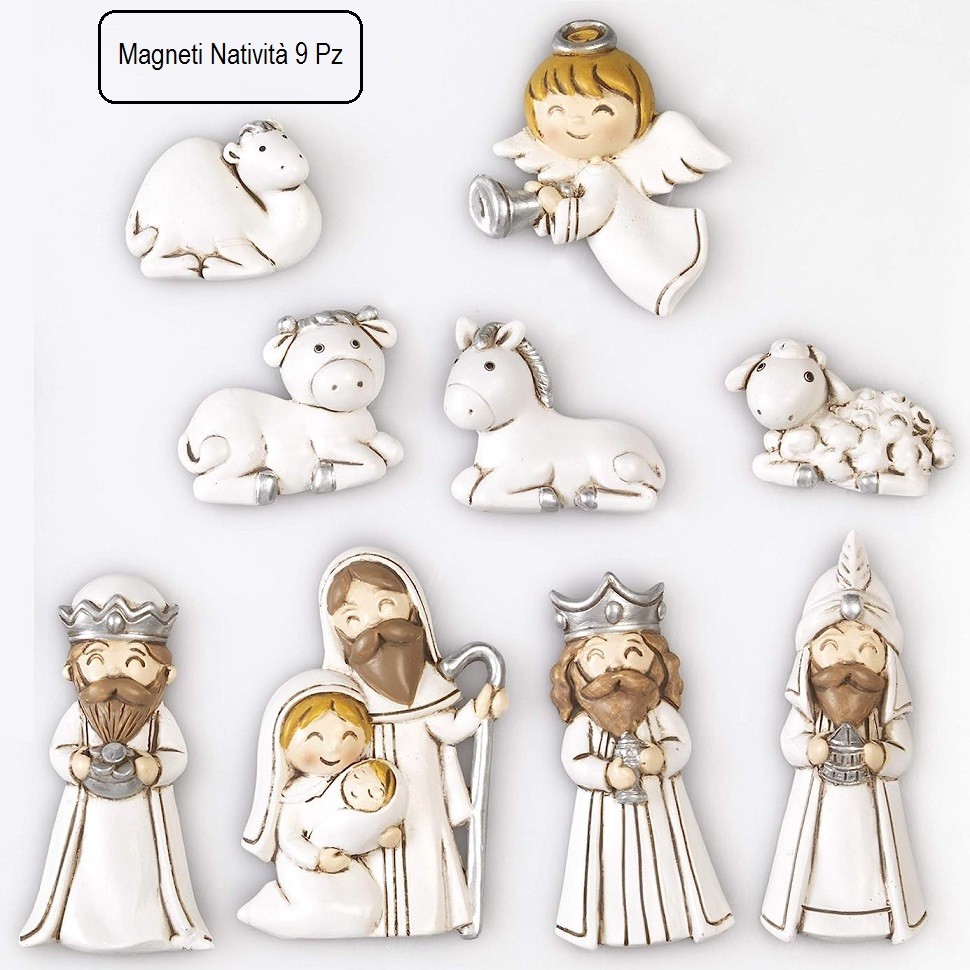Magneti Presepe Natività 9 pezzi Calamite Natale