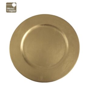 Set 12 Sottopiatti tondi in polipropilene color oro