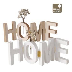 Scritta HOME in legno con vasetto profumatore 