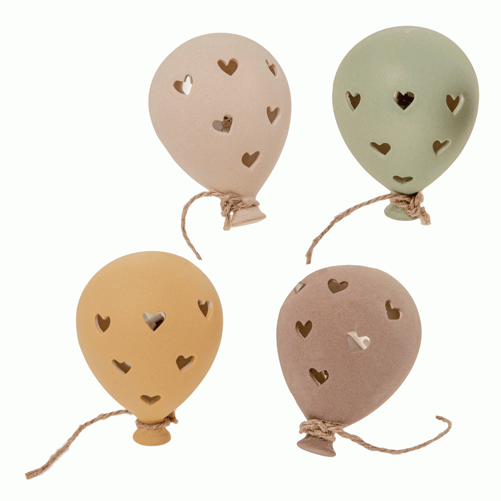 Palloncini con luce Led in ceramica colori assortiti Bomboniere