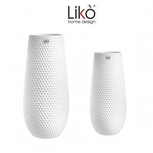 Vaso in ceramica bianca modello Alveare