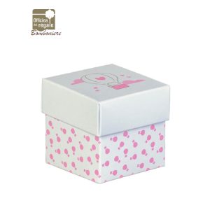 Scatolina porta confetti mongolfiera rosa