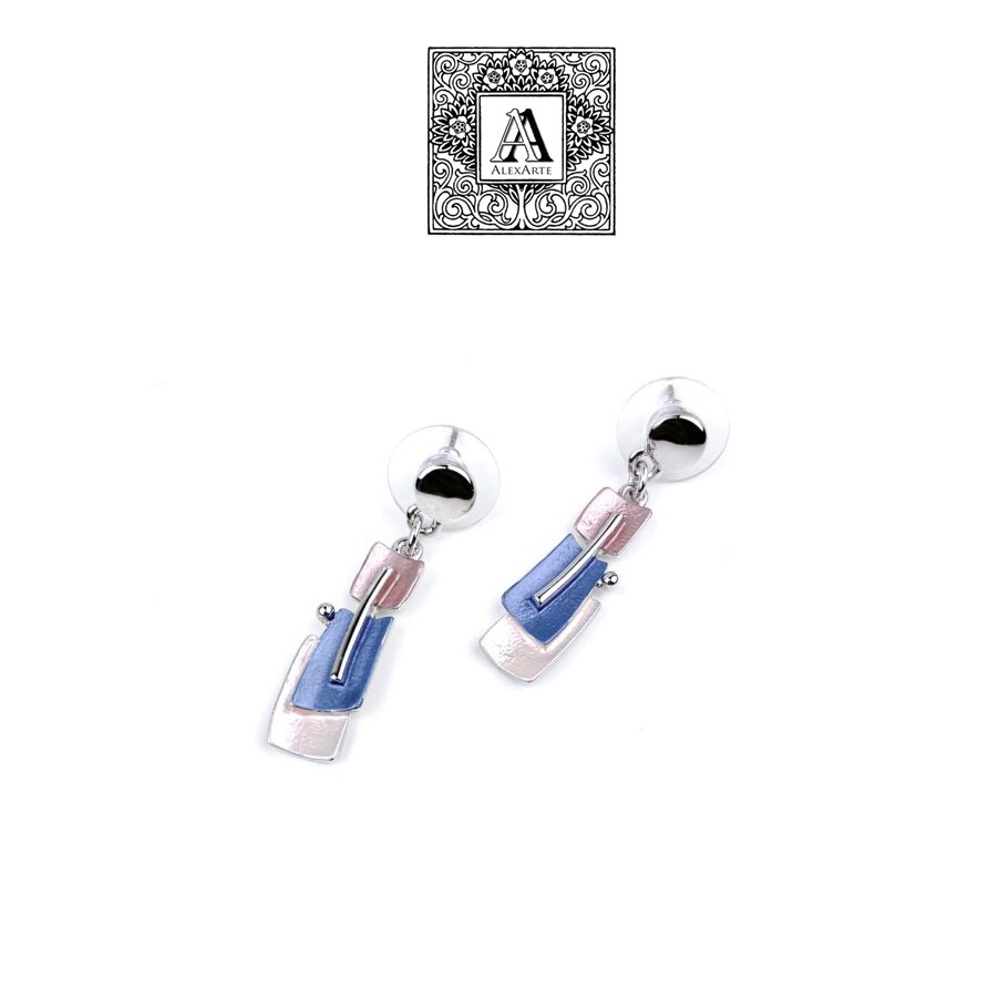 Orecchini AlexArte Bijoux smaltati azzurro
