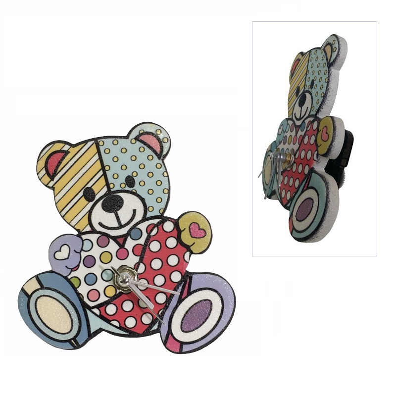 Orologio Orsetto con cuore in marmoresina
