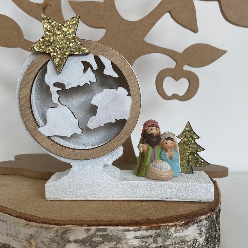 Presepe Mappamondo con Luce Led