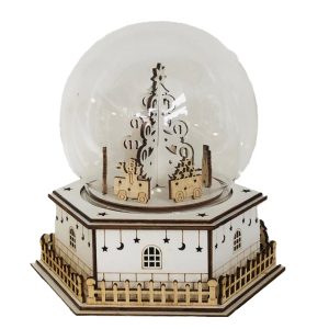 Carillon Albero di Natale in legno con luci Led