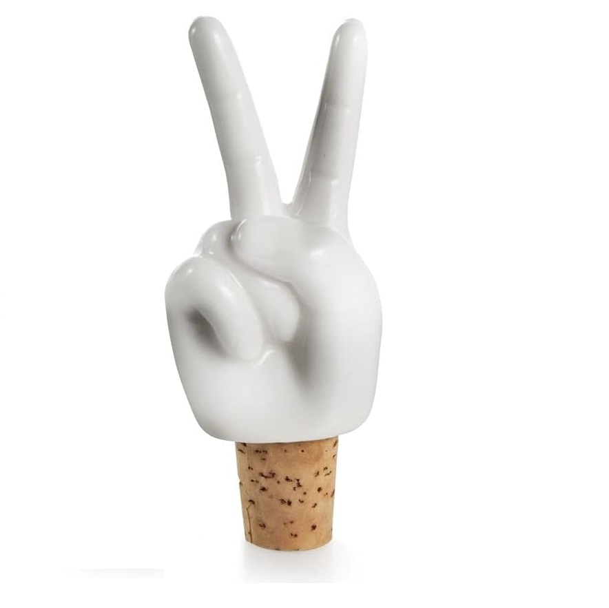 Tappo in sughero con gesto Peace Vittoria