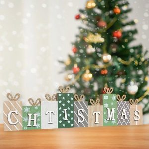 Scritta in legno Christmas