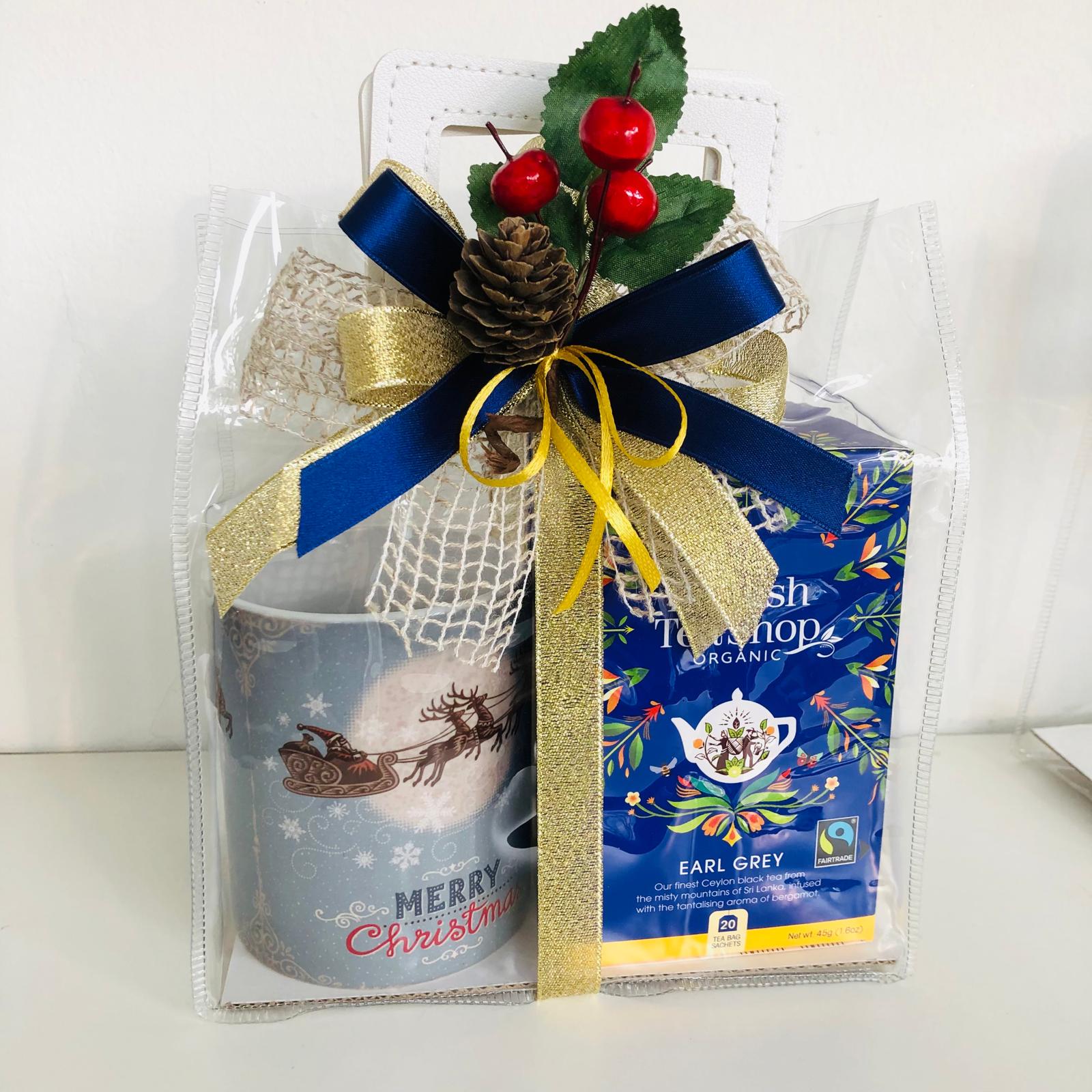 Confezione regalo con Tè Earl Grey e tazza Natale