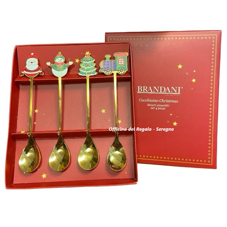 Set 4 cucchiaini con soggetti natalizi Brandani