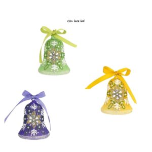 Campanelle in vetro soffiato con luce Led Pasqua Bagutta