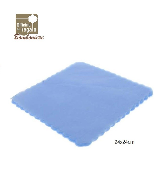 Tulle quadrato azzurro confezione 50 pezzi