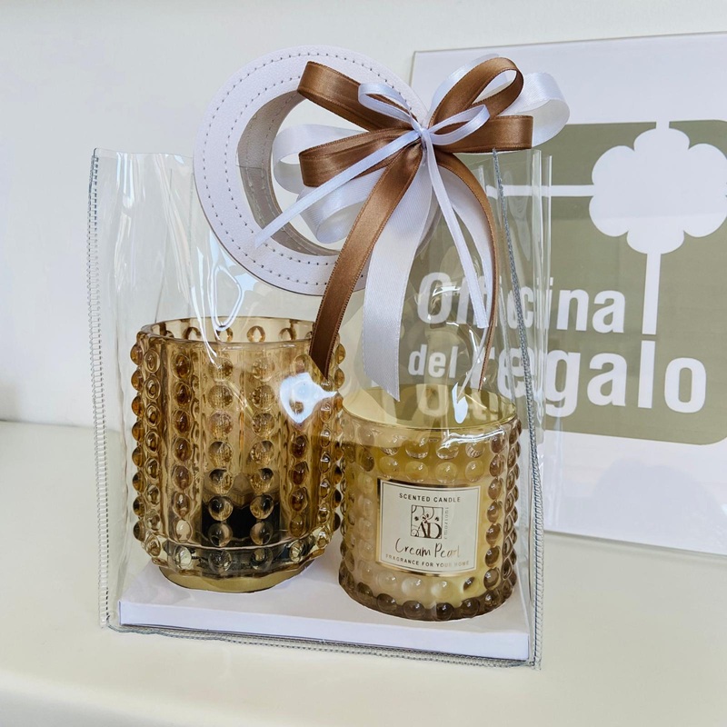 Confezione regalo candela profumata e Lampada Led