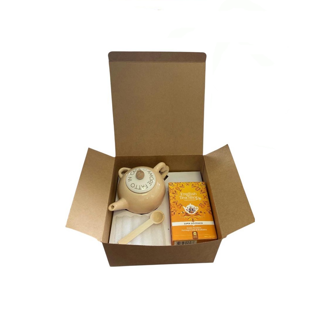 Confezione regalo zuccheriera con scatola di Tè English Te shop