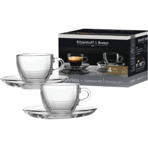 Set 2 Tazzine Caffè espresso in vetro