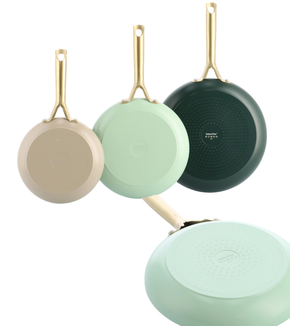 Set di 3 padelle antiaderenti in alluminio GreenPan multicolor