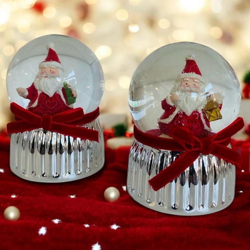 Boule de neige palla di neve natalizia con Babbo Natale