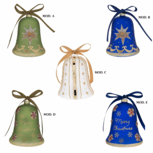 Campane con soggetti natalizi e Luce Led