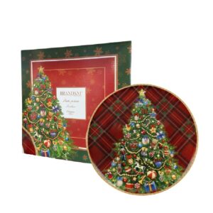 Piatto Panettone dolci decoro Tartan Natalizio