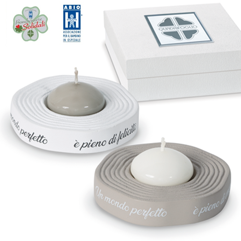 Portacandela zen moderno Bomboniera solidale