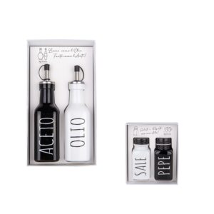Set Condimento "Minimal Chic" – Olio, Aceto, Sale e Pepe
