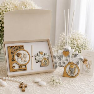 Set Idea regalo Comunione Bimbo con immagine e profumatore