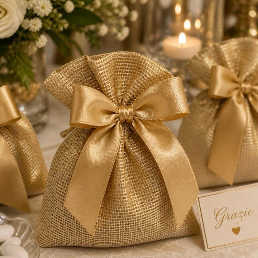 Sacchettino Porta confetti confezionato per 50° Anniversario Nozze d'oro