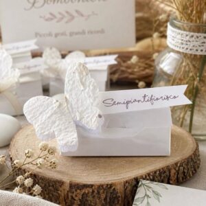 Scatolina "Semipiantifiorisco" con Farfalla in Carta Piantabile