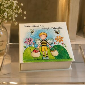 Porta Foglietti Bomboniera Solidale Bee Friend